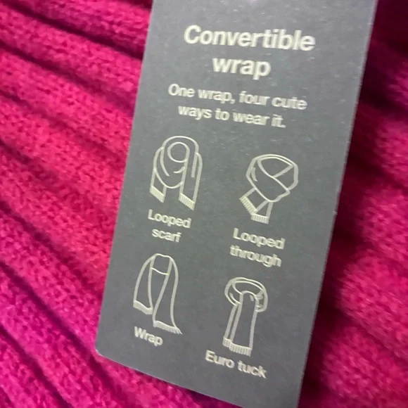 On 34th (Macys)Hot Pink Scarf - Picture 5 of 6